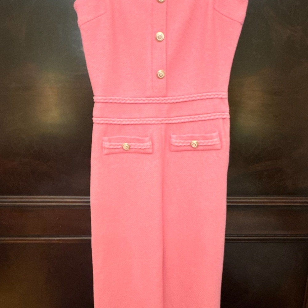 Chic Pink Tweed Jumpsuit